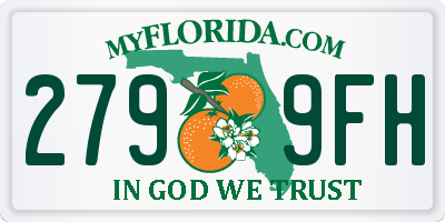 FL license plate 2799FH