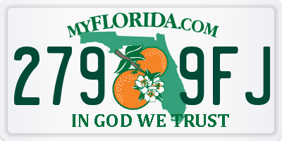 FL license plate 2799FJ
