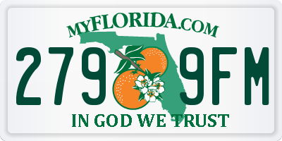 FL license plate 2799FM