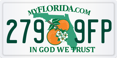 FL license plate 2799FP