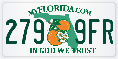 FL license plate 2799FR