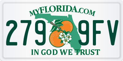 FL license plate 2799FV