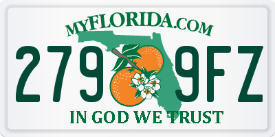 FL license plate 2799FZ