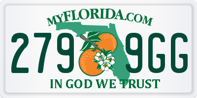 FL license plate 2799GG