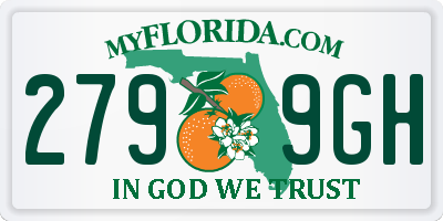 FL license plate 2799GH