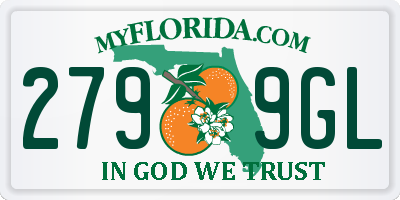FL license plate 2799GL