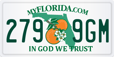 FL license plate 2799GM