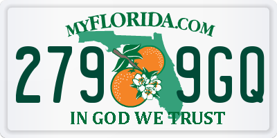 FL license plate 2799GQ
