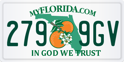 FL license plate 2799GV
