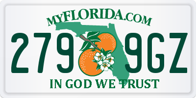 FL license plate 2799GZ