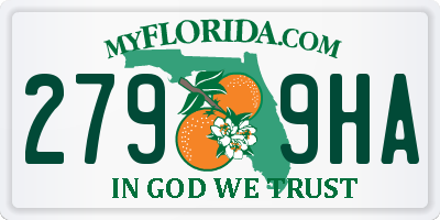 FL license plate 2799HA