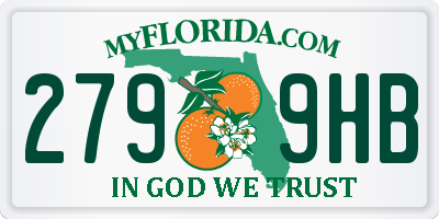 FL license plate 2799HB
