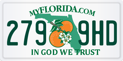 FL license plate 2799HD