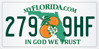 FL license plate 2799HF