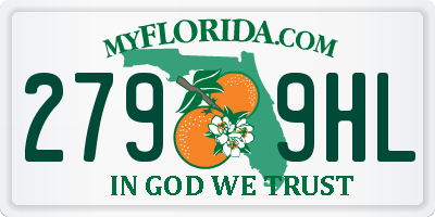 FL license plate 2799HL