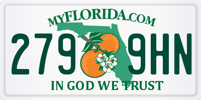 FL license plate 2799HN