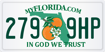 FL license plate 2799HP