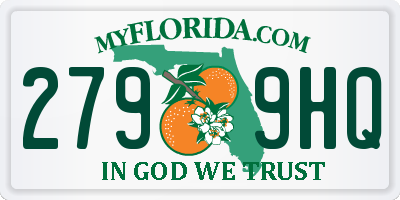 FL license plate 2799HQ