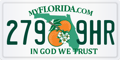 FL license plate 2799HR