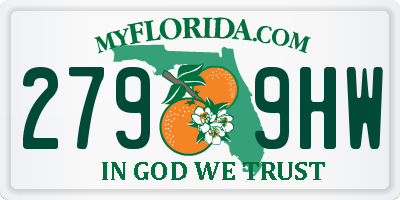 FL license plate 2799HW