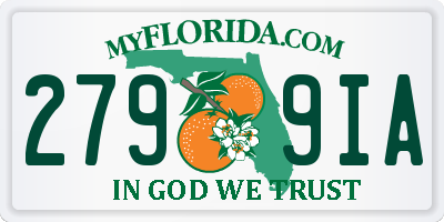 FL license plate 2799IA