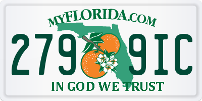 FL license plate 2799IC