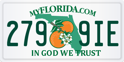 FL license plate 2799IE