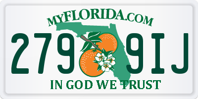 FL license plate 2799IJ