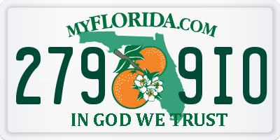 FL license plate 2799IO
