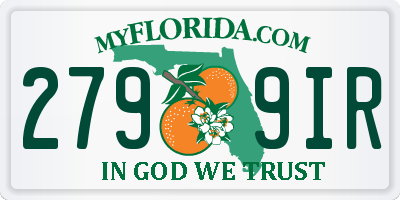 FL license plate 2799IR