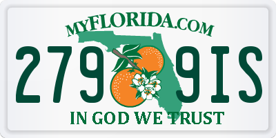 FL license plate 2799IS