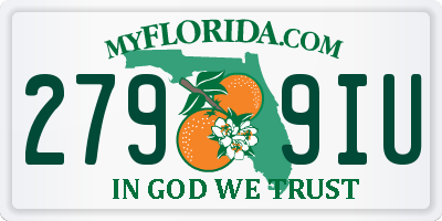 FL license plate 2799IU