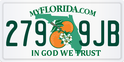 FL license plate 2799JB