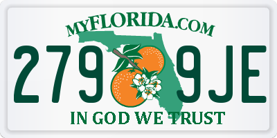 FL license plate 2799JE