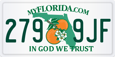 FL license plate 2799JF
