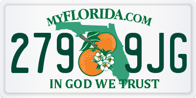FL license plate 2799JG