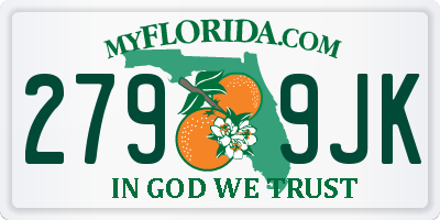 FL license plate 2799JK