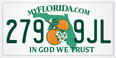 FL license plate 2799JL