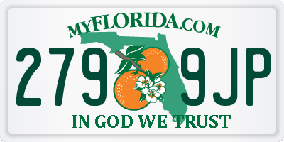 FL license plate 2799JP