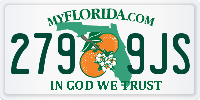 FL license plate 2799JS