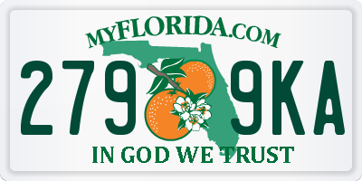 FL license plate 2799KA