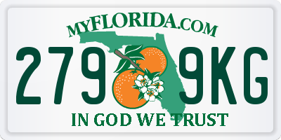 FL license plate 2799KG