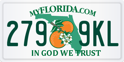 FL license plate 2799KL