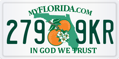 FL license plate 2799KR
