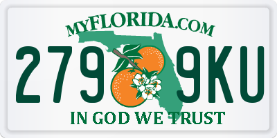 FL license plate 2799KU