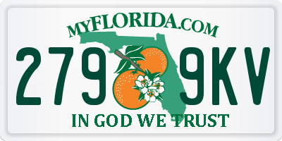 FL license plate 2799KV