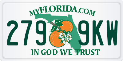 FL license plate 2799KW