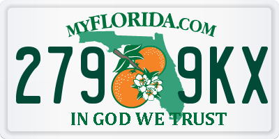 FL license plate 2799KX