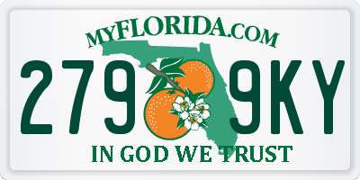 FL license plate 2799KY