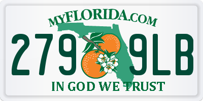 FL license plate 2799LB
